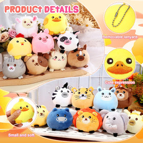Halloscume mini plush cow with soft fabric for safe play.