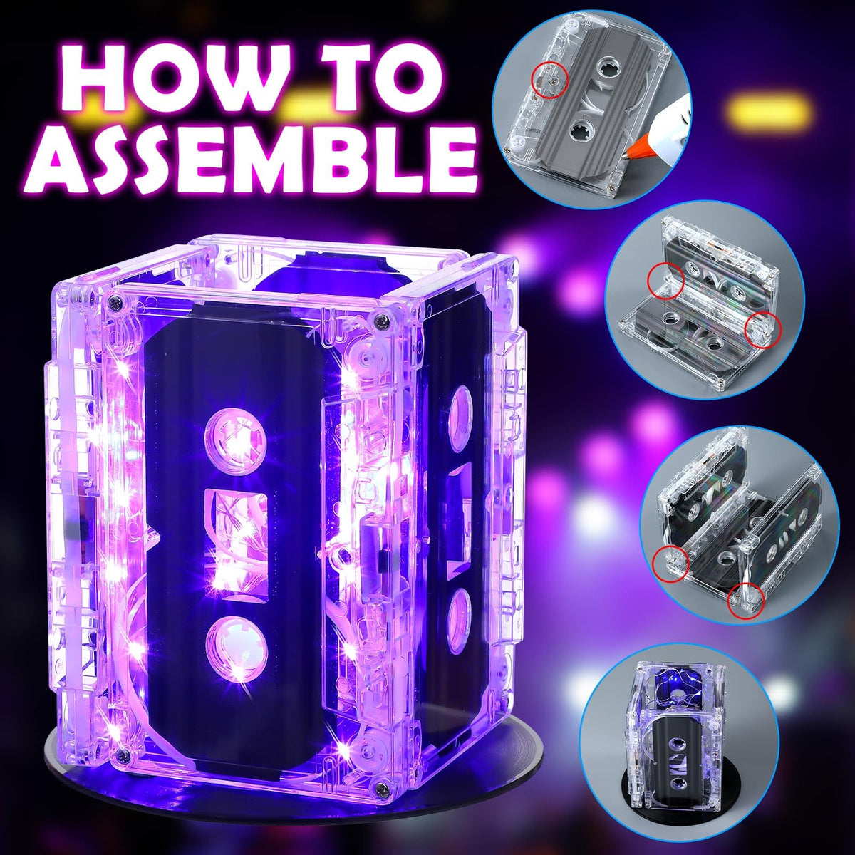 Halloscume mini vinyl record bases add 80s flair to centerpieces