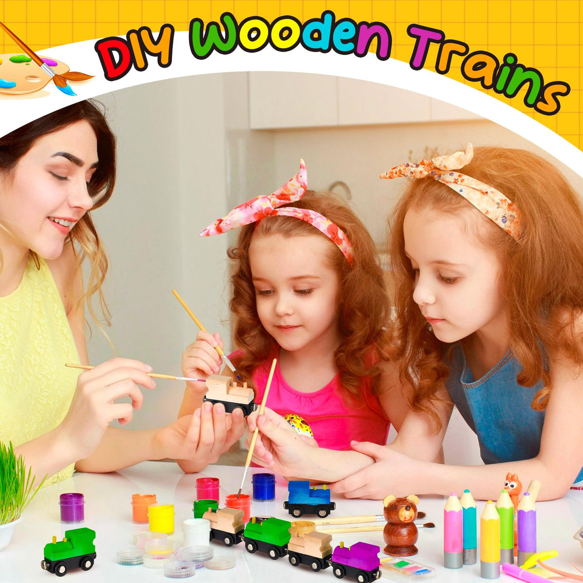 Halloscume durable wooden trains designed for long-lasting kids' play.