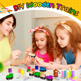 Halloscume durable wooden trains designed for long-lasting kids' play.