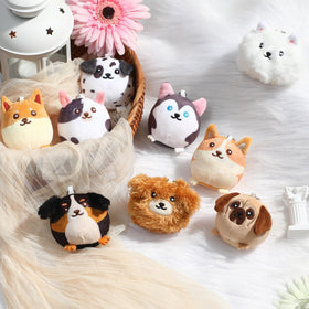 Halloscume plush toys with removable chains for easy attachment to bags.