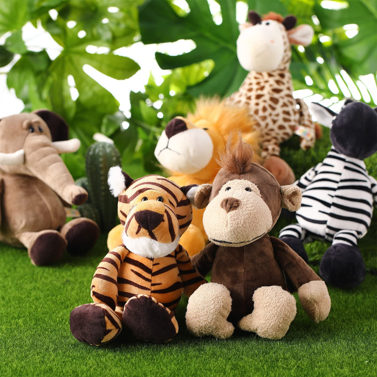 Halloscume safari monkey stuffed toy for interactive games and travel companions.