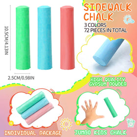 Halloscume sidewalk chalk packs in trio colors for vibrant street art.