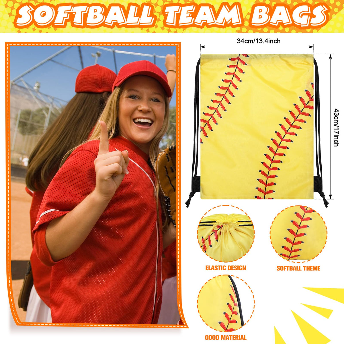 Halloscume softball charm bracelets with wax rope, perfect team gifts