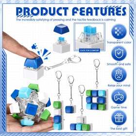 Halloscume transparent PC keys highlighting tactile click and customization