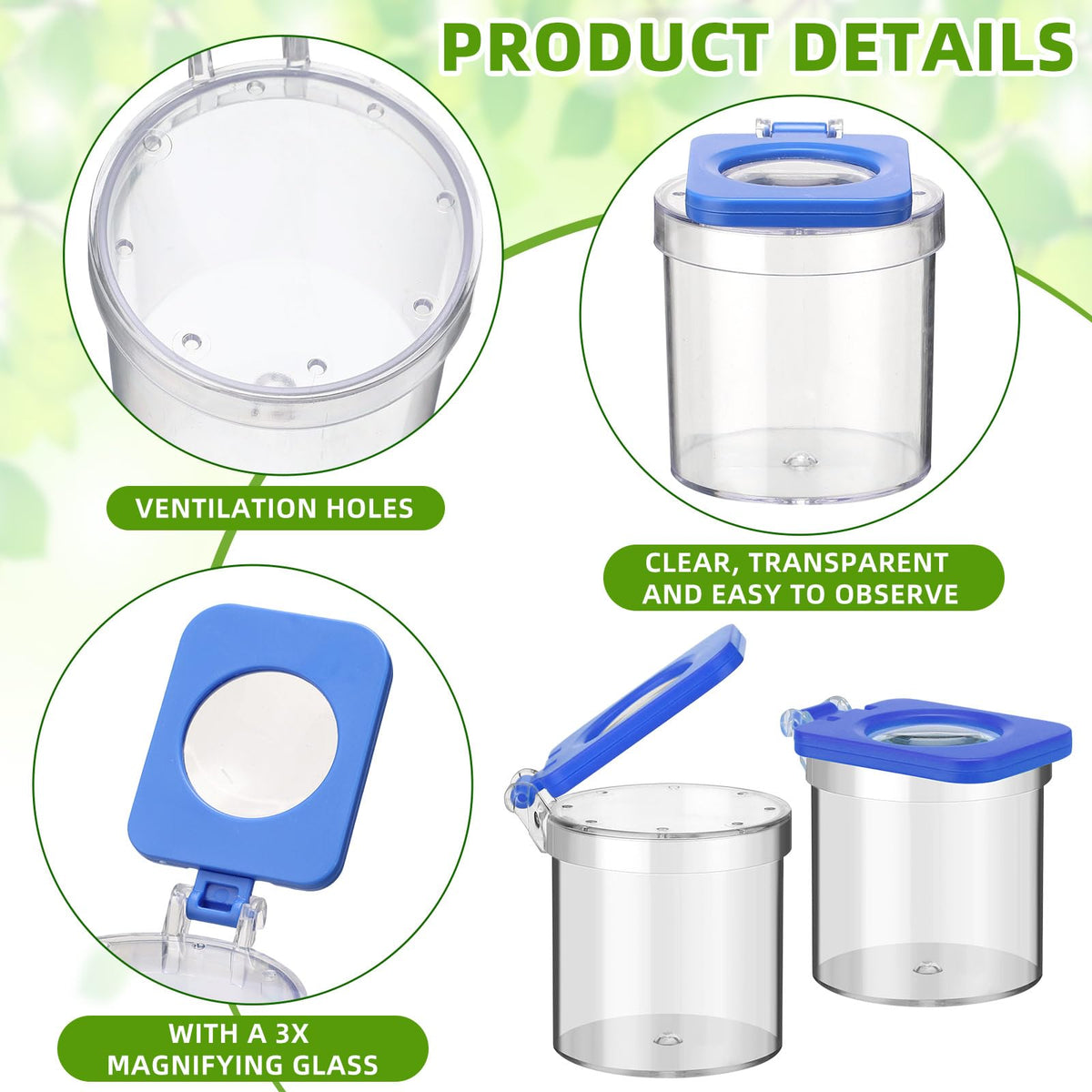 Halloscume ventilated insect container with airflow design