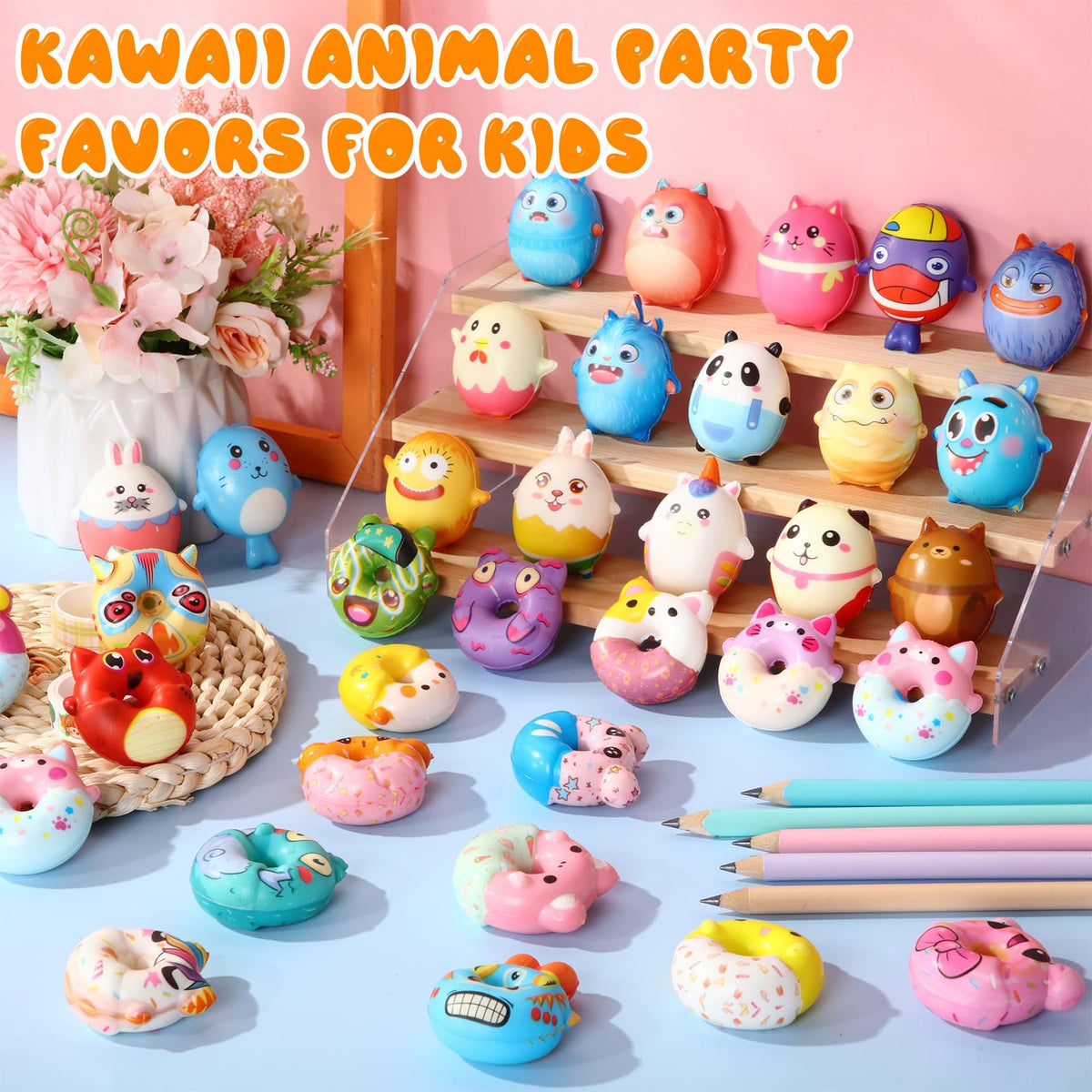 Halloscume colorful animal squishies showcase variety and durable, reusable fun.