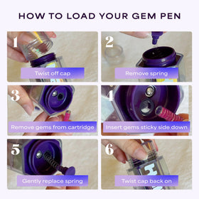 Hally Hair Gem Pen application step for secure, tidy gems.