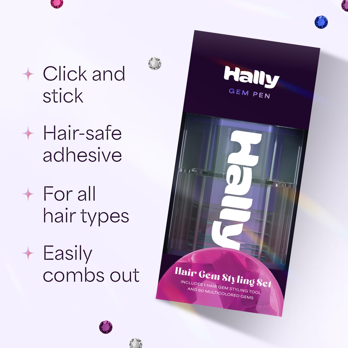 Hally Hair Gem Pen color varieties for playful looks.