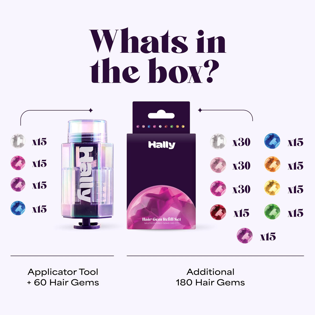 Hally Hair Gem Pen stamper tool close-up for precise application.