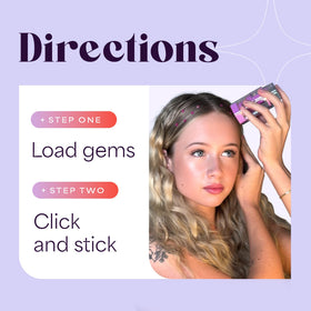 Hally Hair Gems crown styling with gems for playful party looks