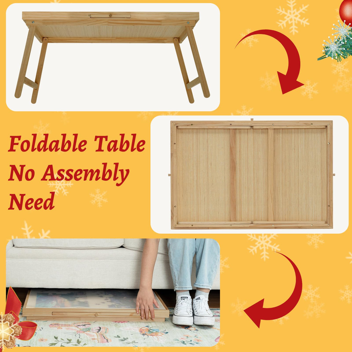Smooth wooden surface provides stable piece placement during puzzles.