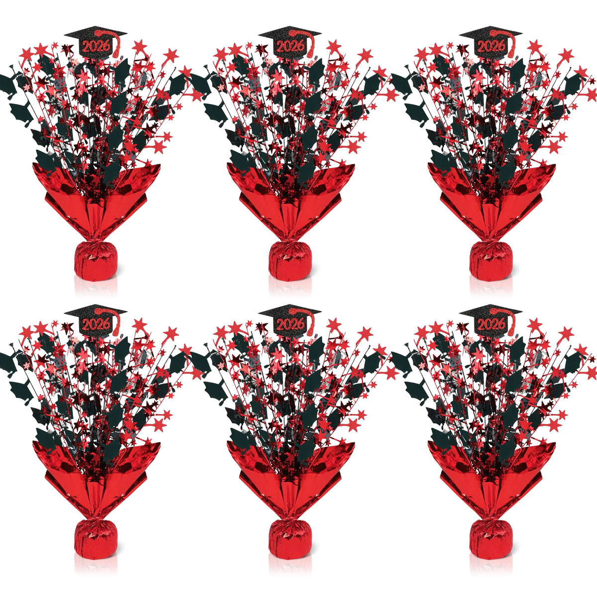 HALOGATE graduation centerpiece featuring star burst glitter for festive tables.