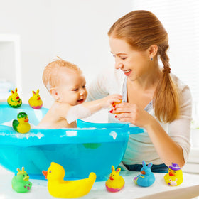 Halovin Easter ducks party-favor display makes events engaging and shareable.