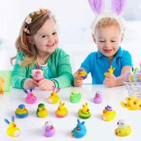 Halovin Easter ducks pool play accessory for outdoor summer fun.