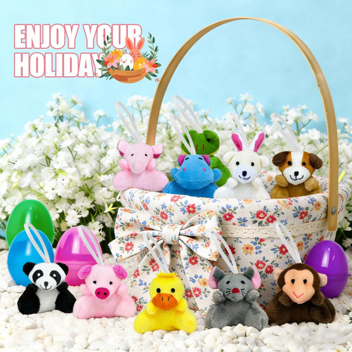Halystar bunny plush inside Easter egg for Easter baskets
