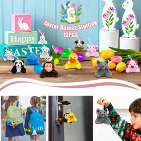 Halystar cow plush inside Easter egg for kids' animal collection