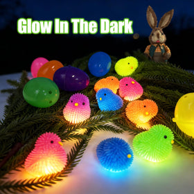 Halystar glow-in-the-dark eggs ideal as party favors and classroom rewards.