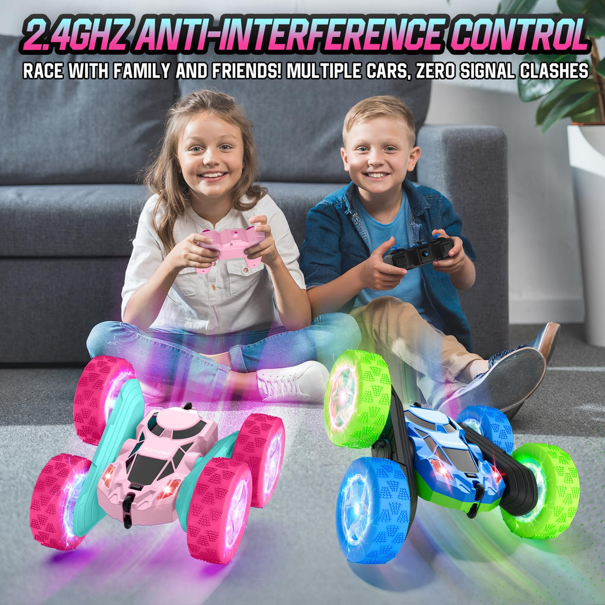 Hamdol 2.4GHz anti-interference system keeps control smooth during shared play.