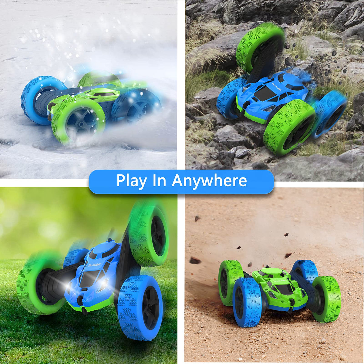 Hamdol Aqua Racer rechargeable batteries provide up to sixty minutes of play.