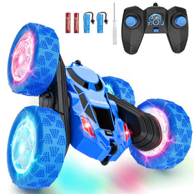 Hamdol Blue Racer RC car front view showing kid-friendly design