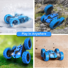 Hamdol Blue Thunder RC car all-terrain tires handle grass and carpet