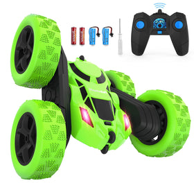 Hamdol Green Storm Edition RC car front view for indoor and outdoor action.