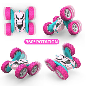 Hamdol Pink Star Edition RC car LED headlights brighten indoor and outdoor races.