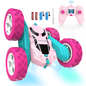 Hamdol Pink Star Edition RC car front view for stylish, kid-friendly driving.