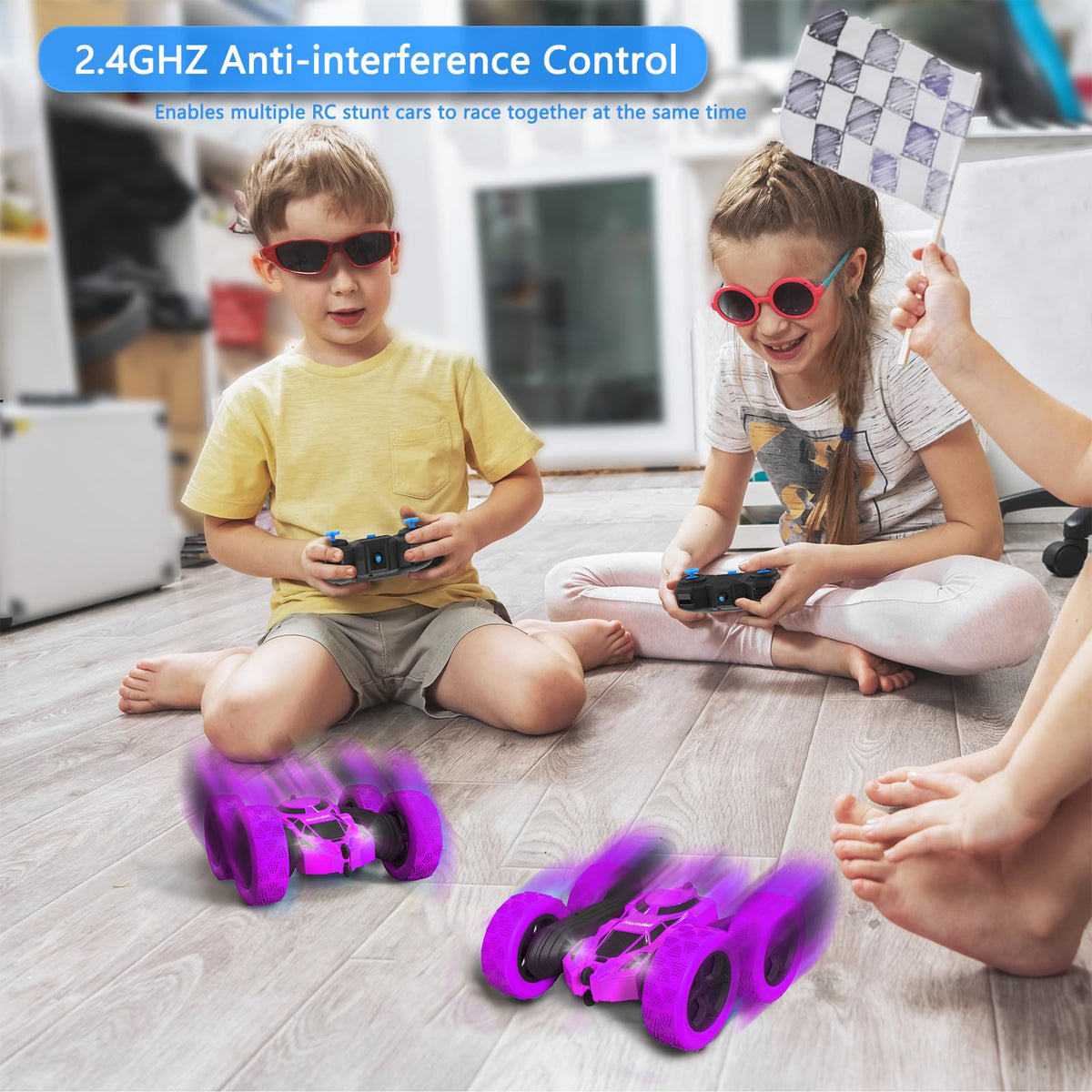 Hamdol Purple Nova 2.4GHz remote enables multiplayer racing