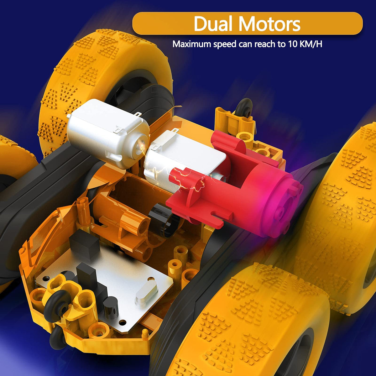 Hamdol remote-control stunt car 360-degree spin enables smooth tricks on any surface