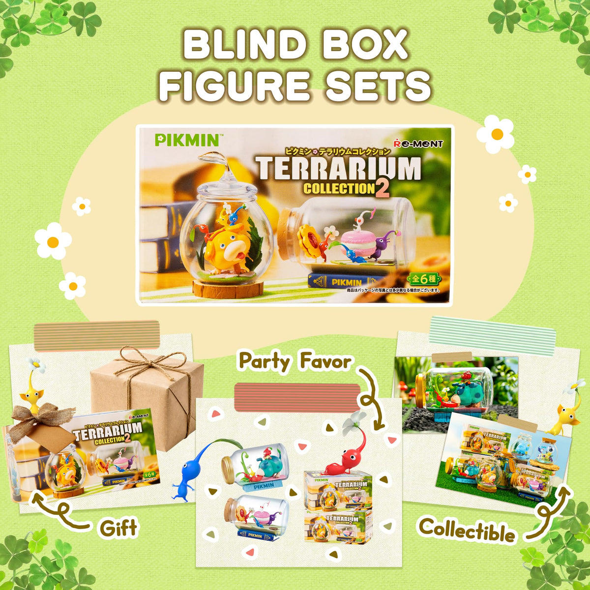 Hamee RE-Ment Pikmin blue bottle scene figure perfect as collectibles.