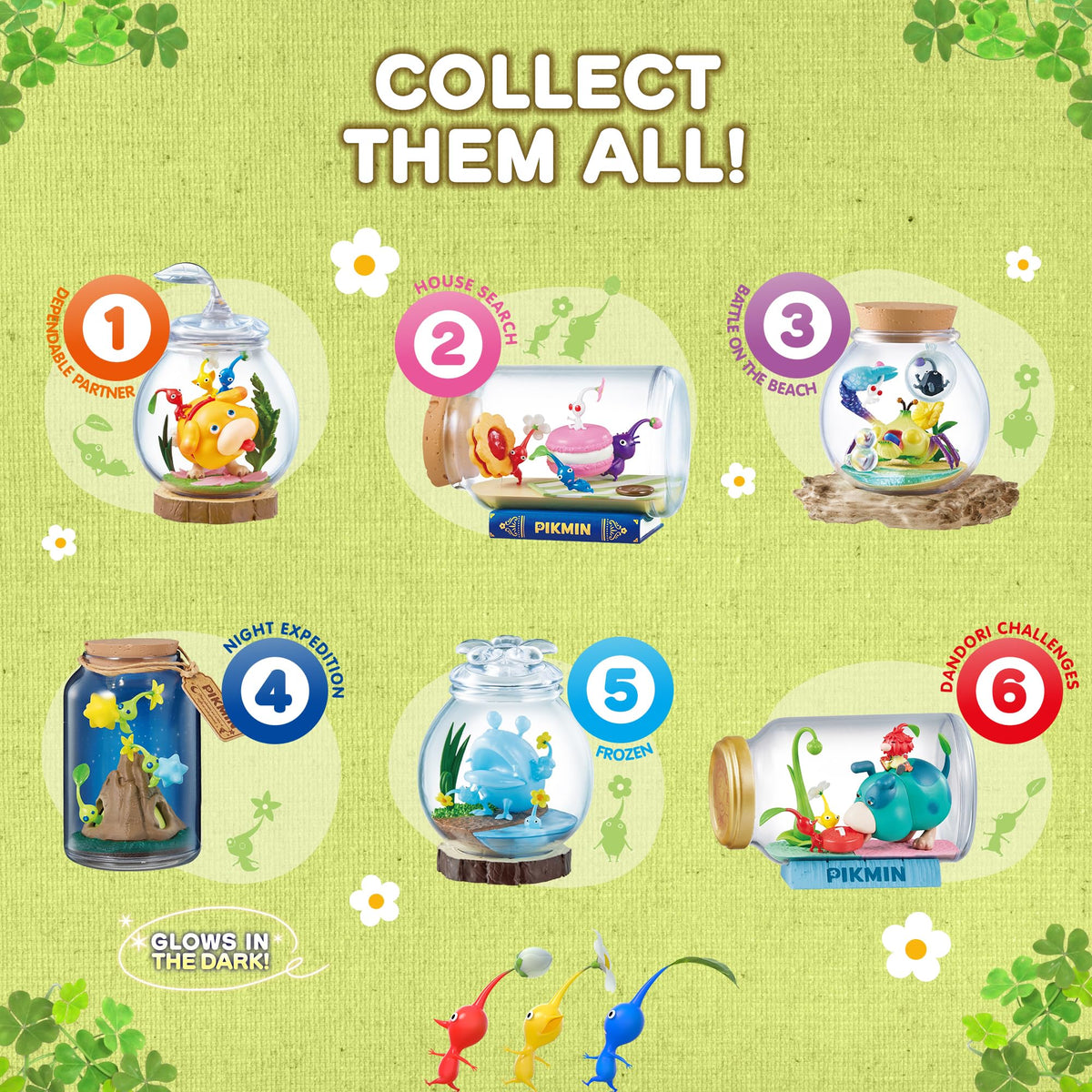 Hamee RE-Ment Pikmin terrarium set packaging gift-ready box.