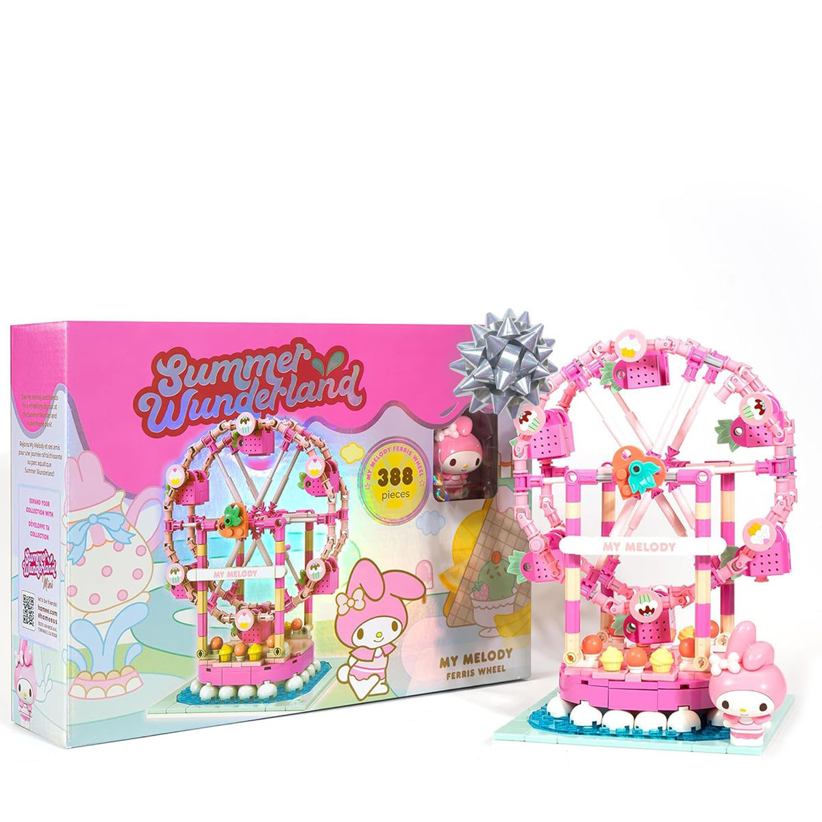 Hamee Sanrio Summer Wunderland donut ship figure for desk display and relaxation.