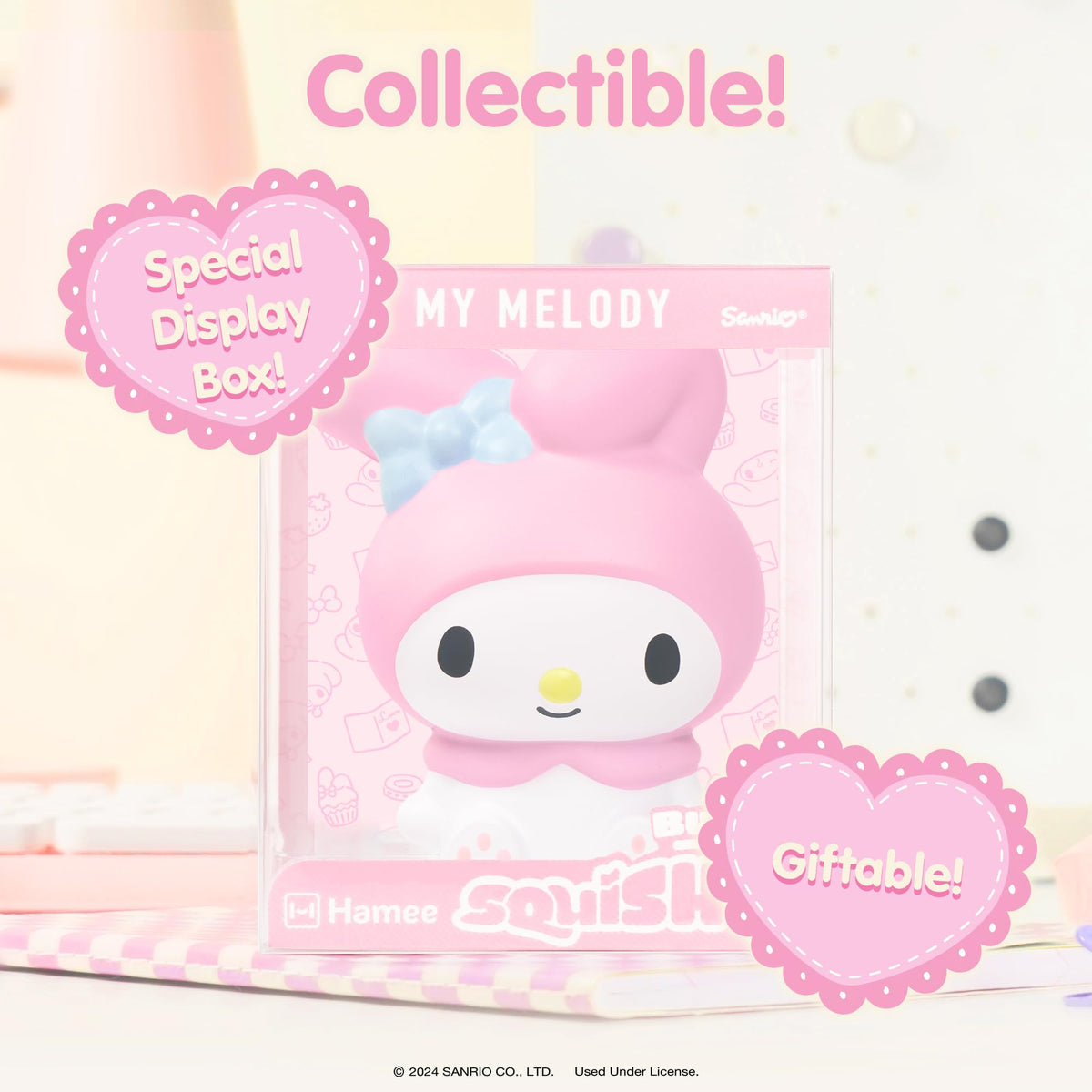 Hamee SquiSHU Buddy giftable packaging, ideal for gifting My Melody fans of all ages.