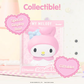 Hamee SquiSHU Buddy giftable packaging, ideal for gifting My Melody fans of all ages.