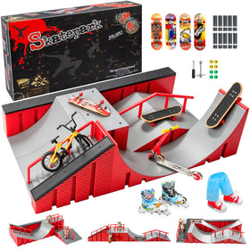 Hamino fingerboard skate park kit cover displaying ramps for creative play