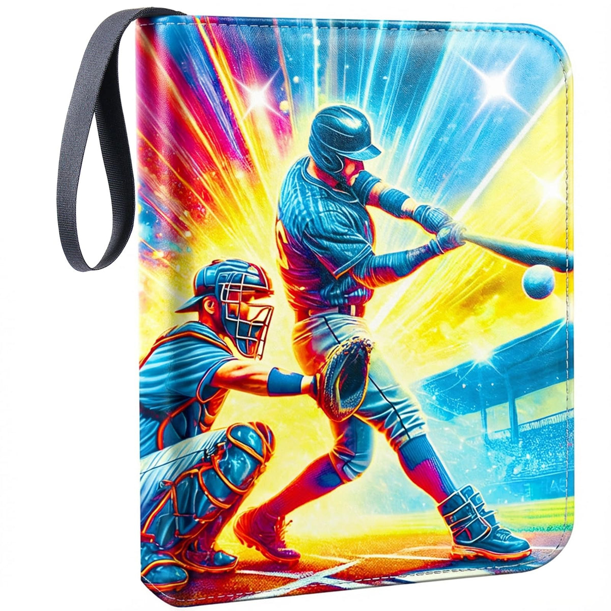 HAMKOT zipper cards binder 900-pocket open showcases large capacity for growing card collections.