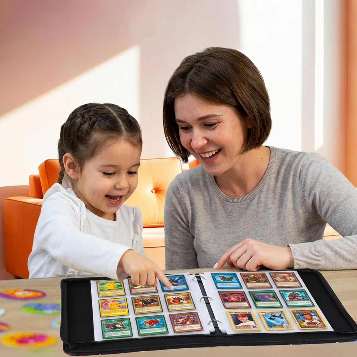 HAMKOT zipper cards binder anti-scratch pockets preserve card surfaces during transport.