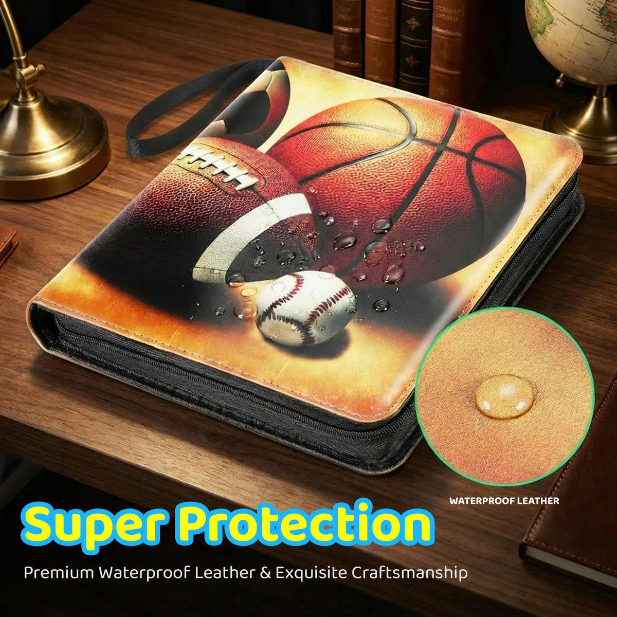 HAMKOT sturdy stitching reinforces durability for long-term card storage and transport