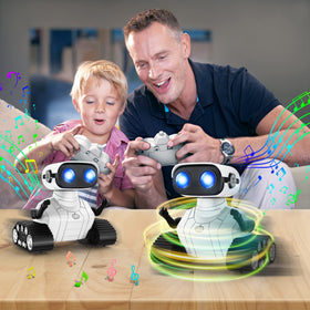 Hamourd RC controller uses 2.4GHz for smooth multi robot play without interference.