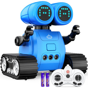 Hamourd robot front view shows a friendly face for imaginative play.