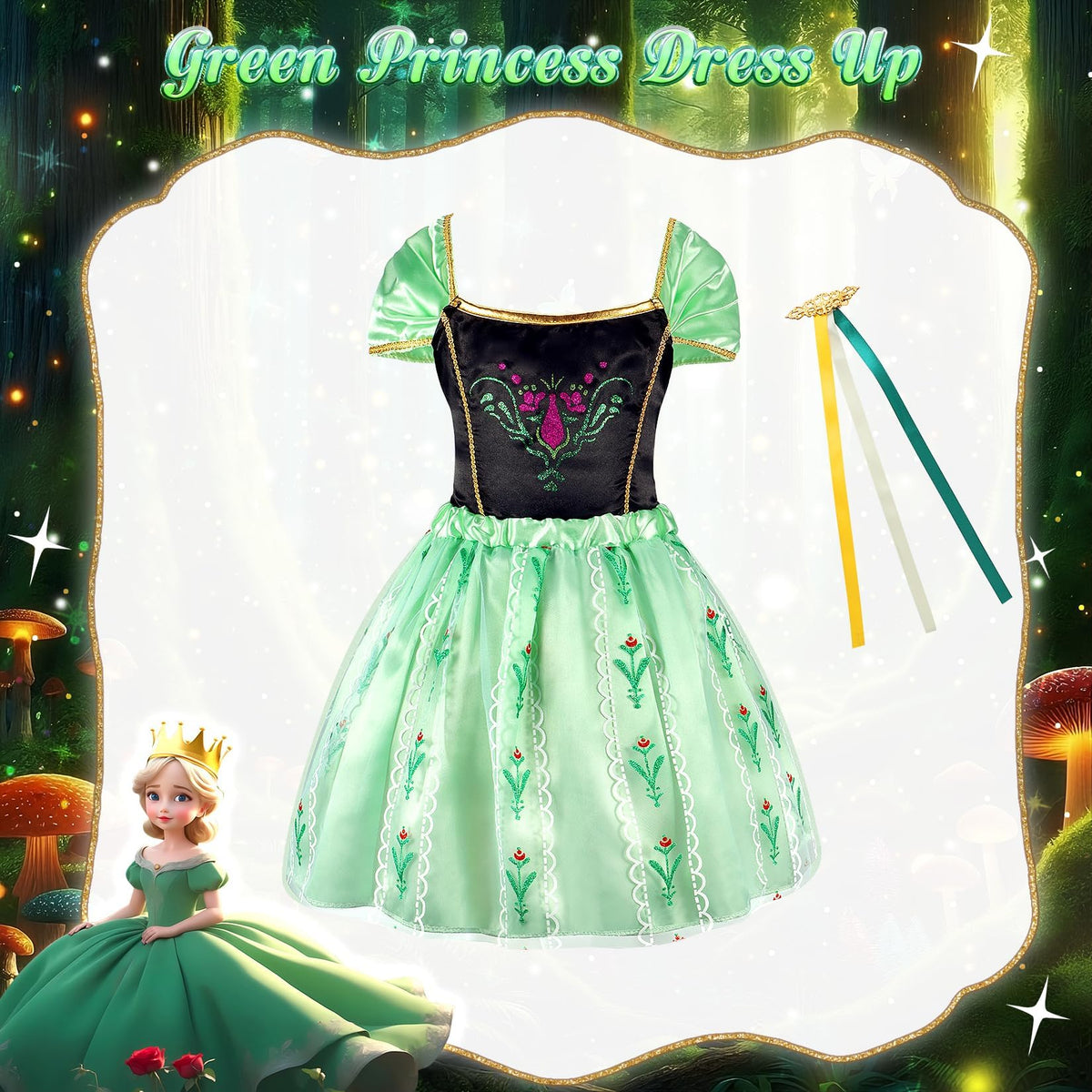 HAMSILY blue princess dress ideal for fancy events and creative stories.