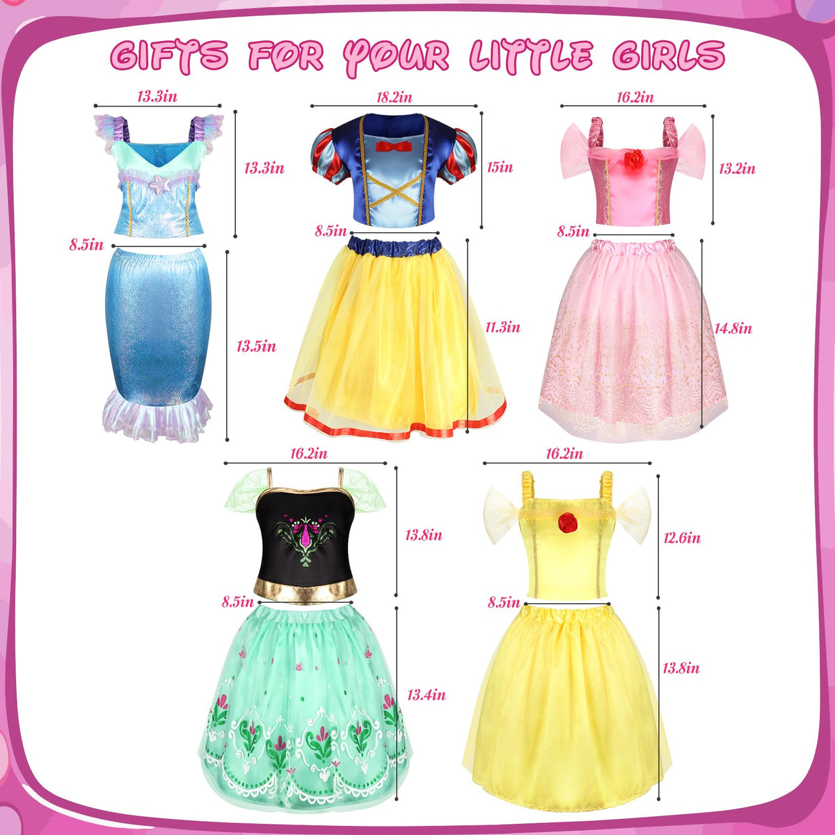 HAMSILY gift set for girls ages 3-6 sparks joyful dress-up moments