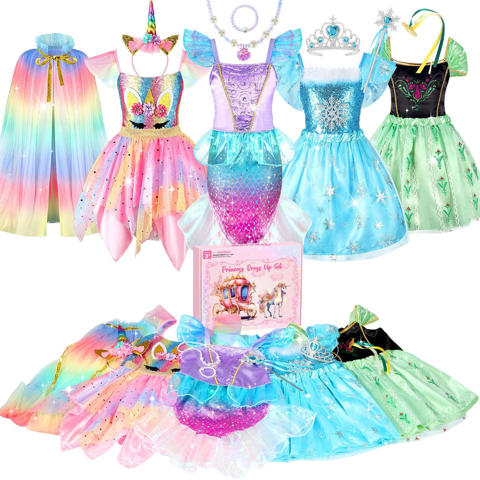 HAMSILY mermaid princess dress for toddlers sparks imaginative play and dressing fun.