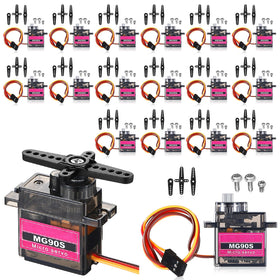 Hanaive 16-pcs MG90s servo kit package with arms and screws for easy setup.