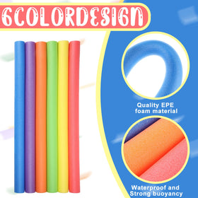 Hanaive red pool noodle provides high visibility during water activities.