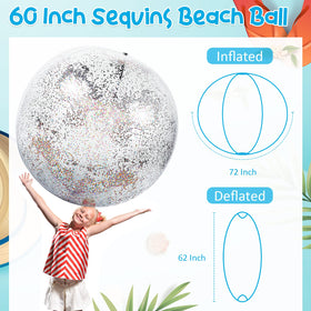 Hanaive giant beach ball shows 40-inch diameter during play