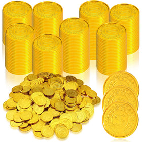 Hanaive pirate coins gold doubloon set for treasure hunts and party decor