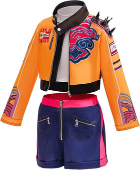 HanaOuni fabric detail shows durable polyester and bright contrast for long-lasting wear.